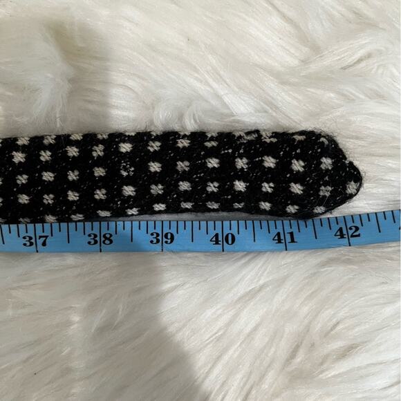 NEW J. Crew Wool Tie Belt 1” Thin Adjustable Waist Belt S/M Charcoal + Grey NWOT - Picture 16 of 16